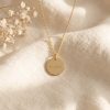 Gouden ketting met rond be still hangertje